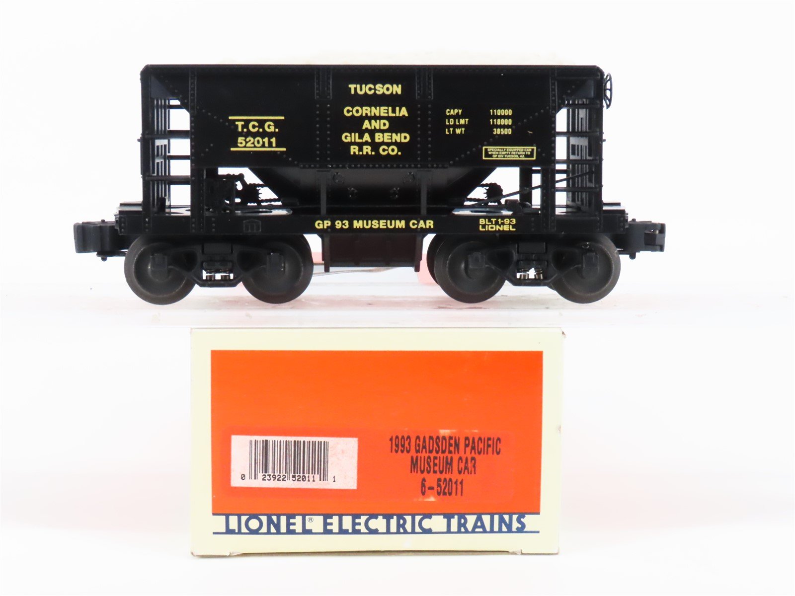 O Gauge 3-Rail Lionel 6-52011 GP TCG Tucson Cornelia & Gila Bend Ore Car #52011