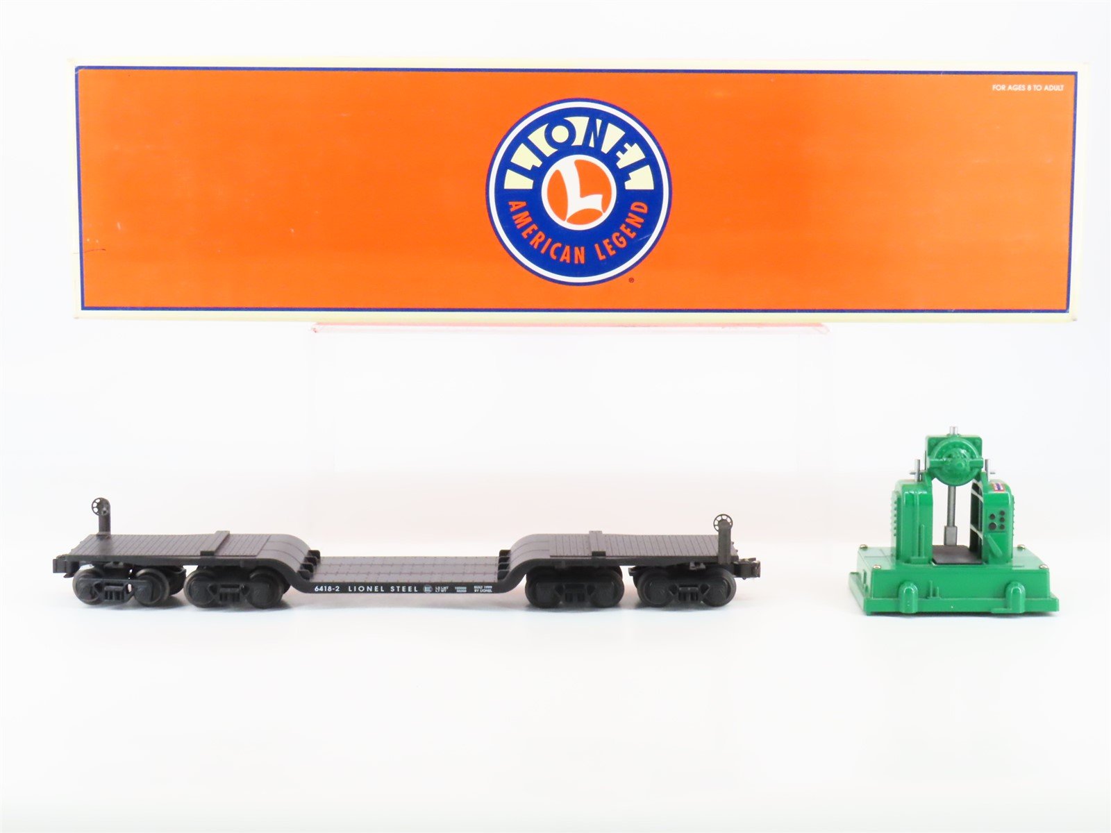 O Gauge 3-Rail Lionel 6-36900 Depressed Center Flat Car 6418-2 w/ Back Shop Load