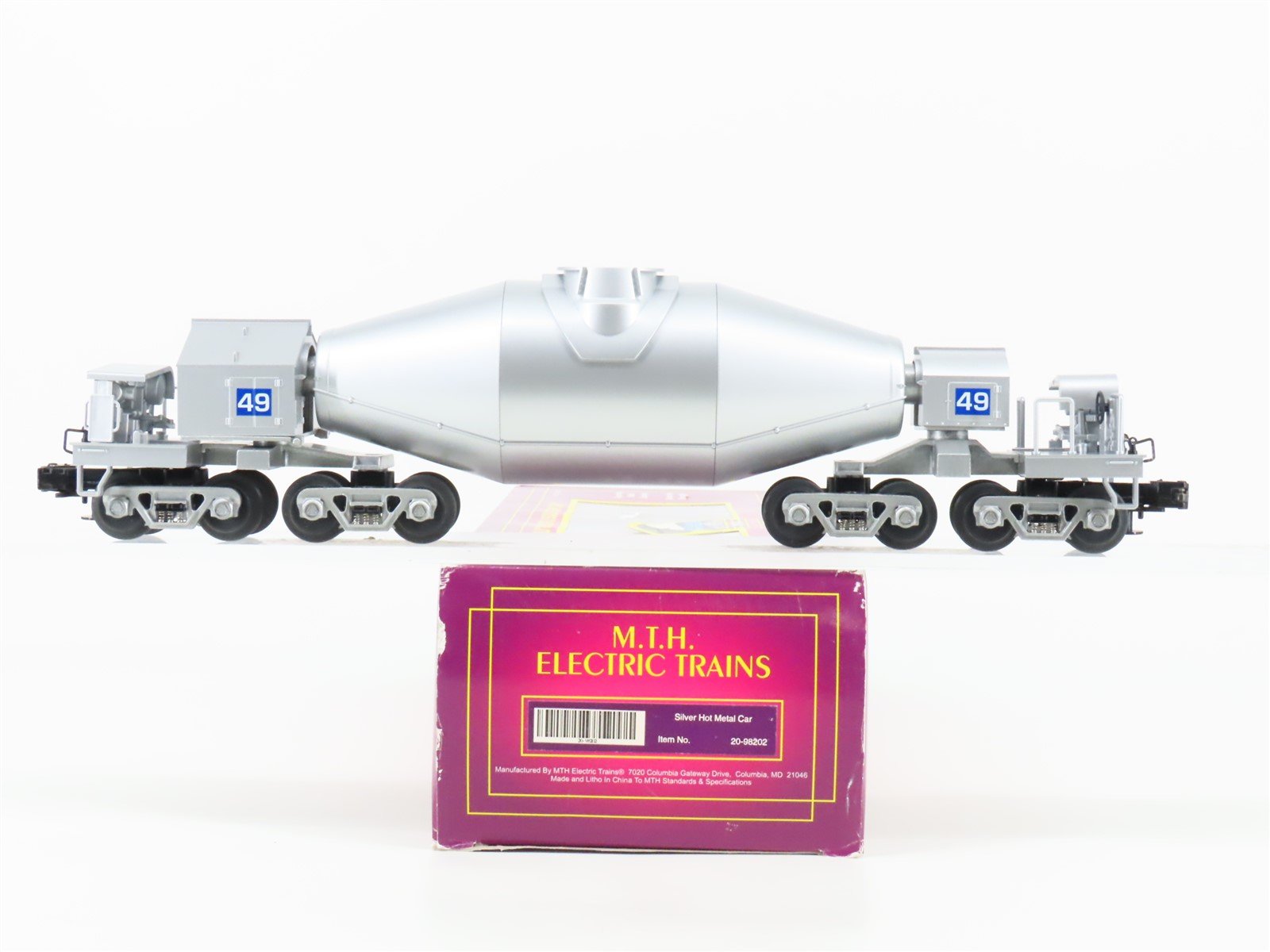O Gauge 3-Rail MTH 20-98202 Silver Hot Metal Car #49