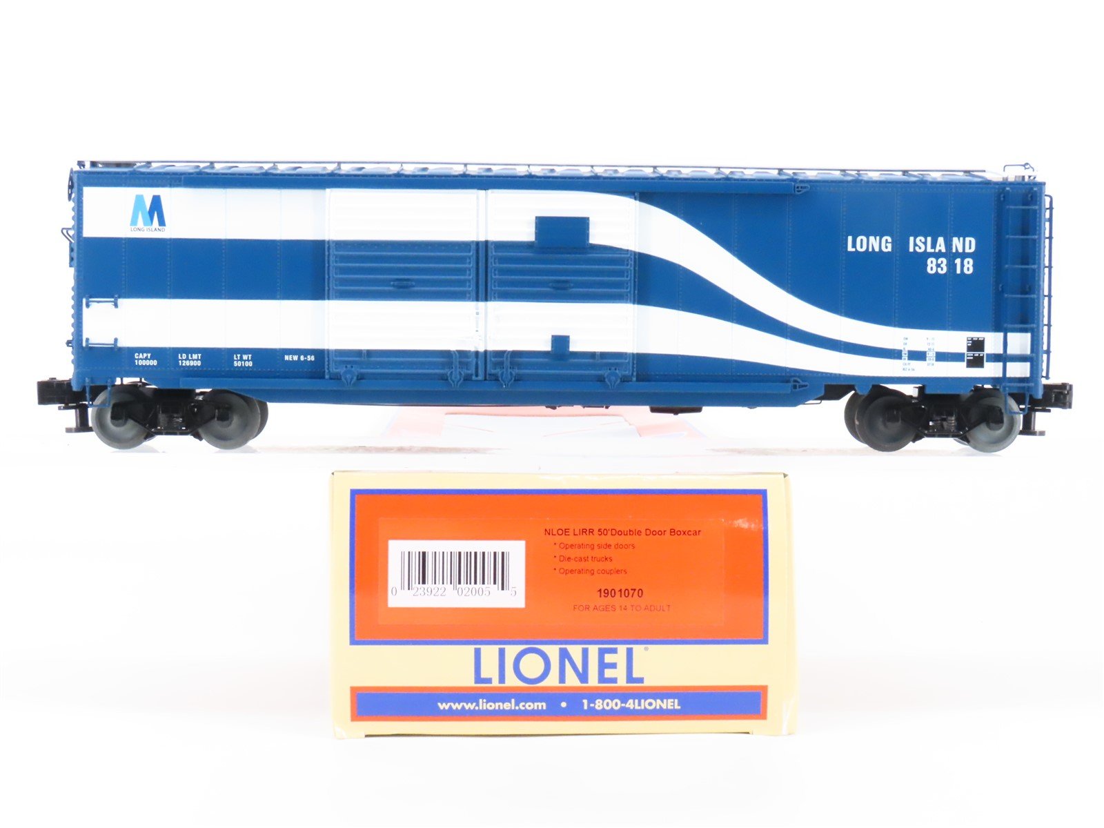 O Gauge 3-Rail Lionel 1901070 NLOE LIRR Long Island 50' Box Car #8318