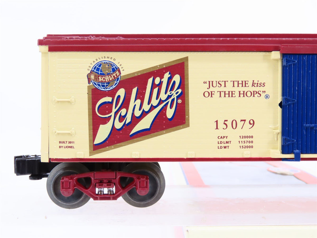 O Gauge 3-Rail Lionel 6-15079 Schlitz Beer Wood Sided Reefer #15079
