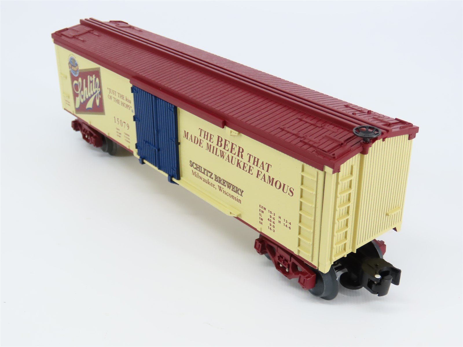 O Gauge 3-Rail Lionel 6-15079 Schlitz Beer Wood Sided Reefer #15079