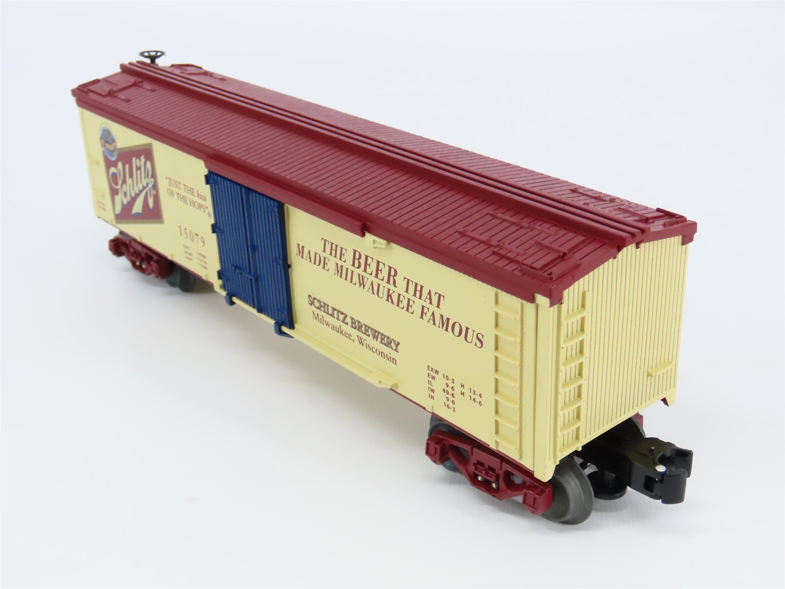 O Gauge 3-Rail Lionel 6-15079 Schlitz Beer Wood Sided Reefer #15079