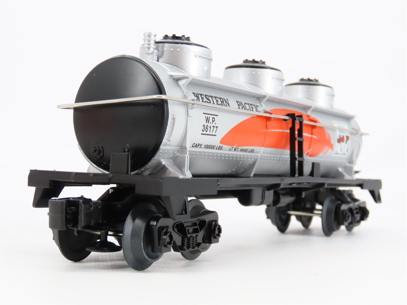 O Gauge 3-Rail Lionel 6-36177 WP Western Pacific Feather 3-Dome Tank Car #36177