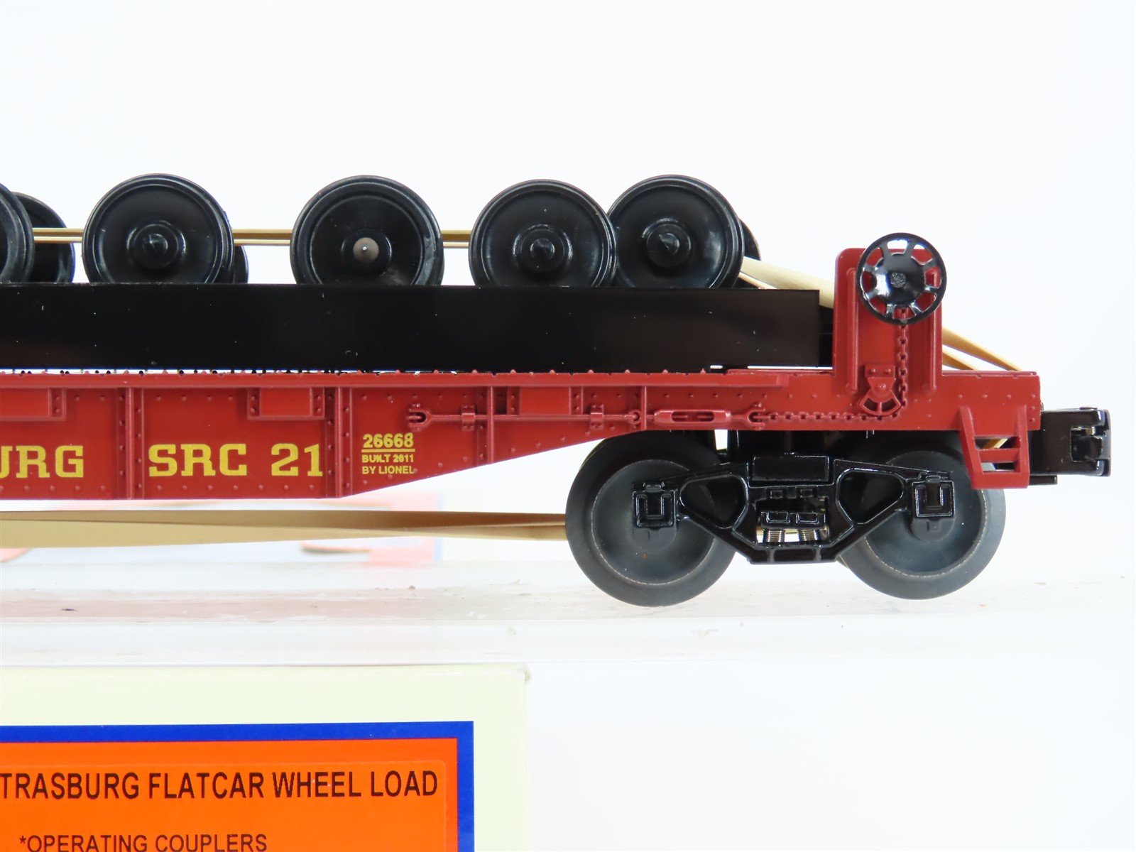 O Gauge 3-Rail Lionel 6-26668 SRC Strasburg Flat Car #21 w/ Wheel Load