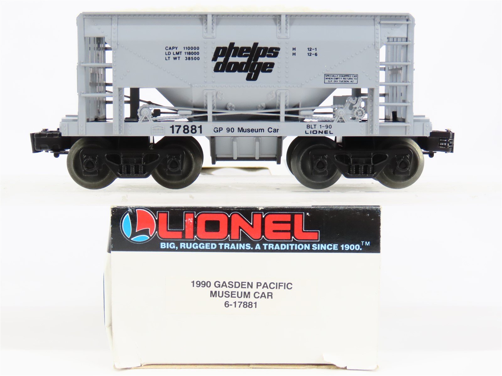 O Gauge 3-Rail Lionel 6-17881 GP 1990 Museum Phelps Dodge Ore Car #17881
