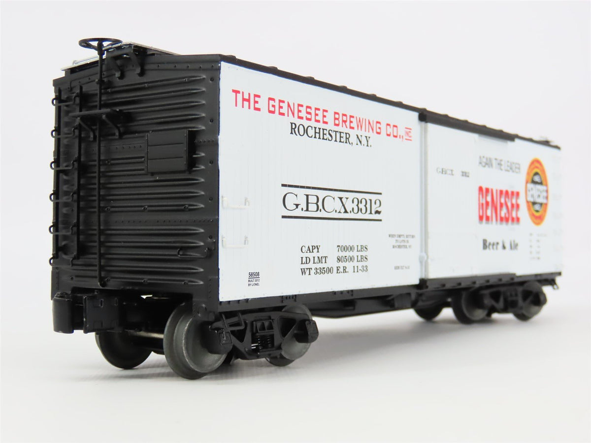 O Gauge 3-Rail Lionel 6-58508 LOTS 2012 GBCX Genesee Beer Box Car #3312