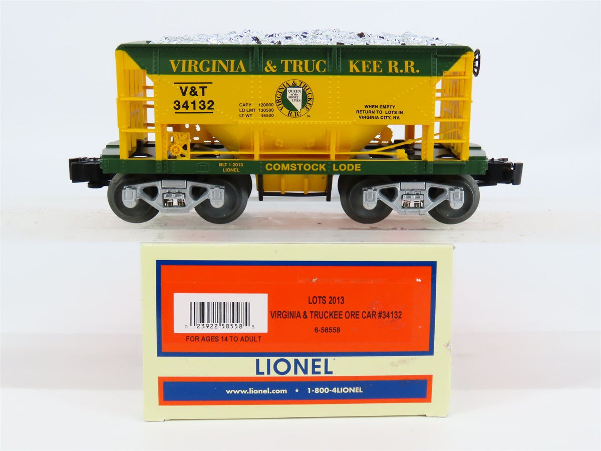 O Gauge 3-Rail Lionel 6-58558 LOTS 2013 V&amp;T Virginia &amp; Truckee Ore Car #34132