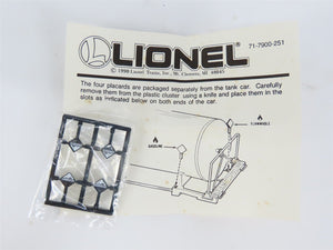 O Gauge 3-Rail Lionel 6-17902 GATX New Jersey Zinc Tank Car #17902