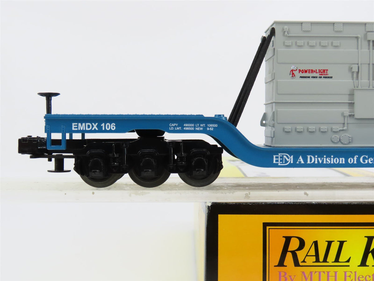 O Gauge 3-Rail MTH Rail King 30-7012E EMDX Flat Car #106 w/ Transformer