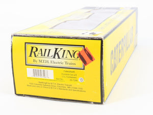 O Gauge 3-Rail MTH Rail King 30-7268 CAT Caterpillar Gondola #8704 w/ Containers