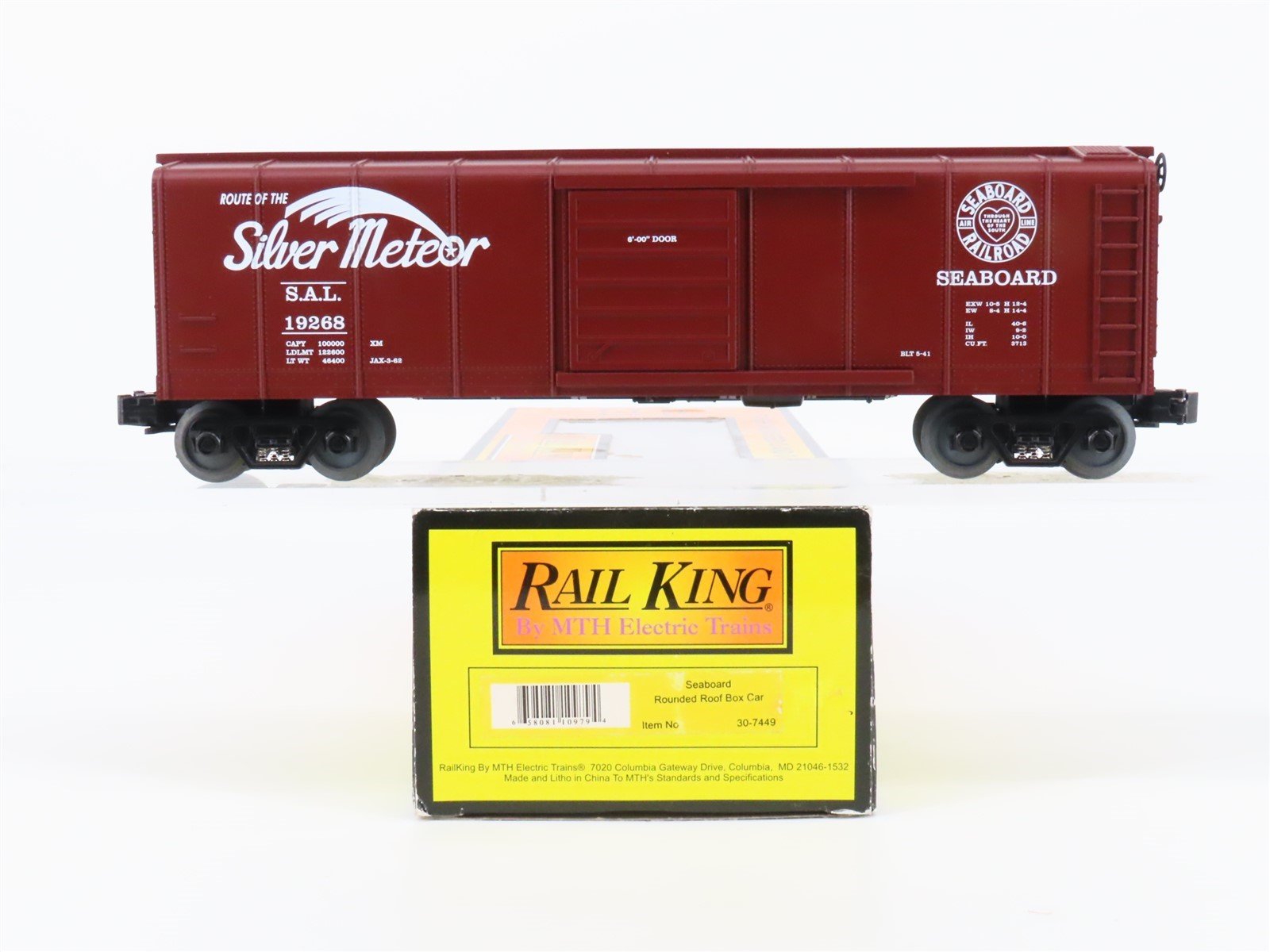 O Gauge 3-Rail MTH Rail King 30-7449 SAL Silver Meteor Box Car #19268