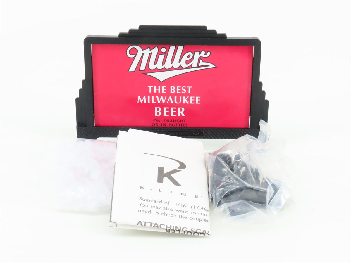 O Gauge 3-Rail K-Line K742-6404 URTX Miller High Life Reefer #93135 w/ Billboard