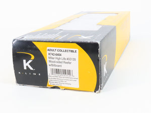 O Gauge 3-Rail K-Line K742-6404 URTX Miller High Life Reefer #93135 w/ Billboard