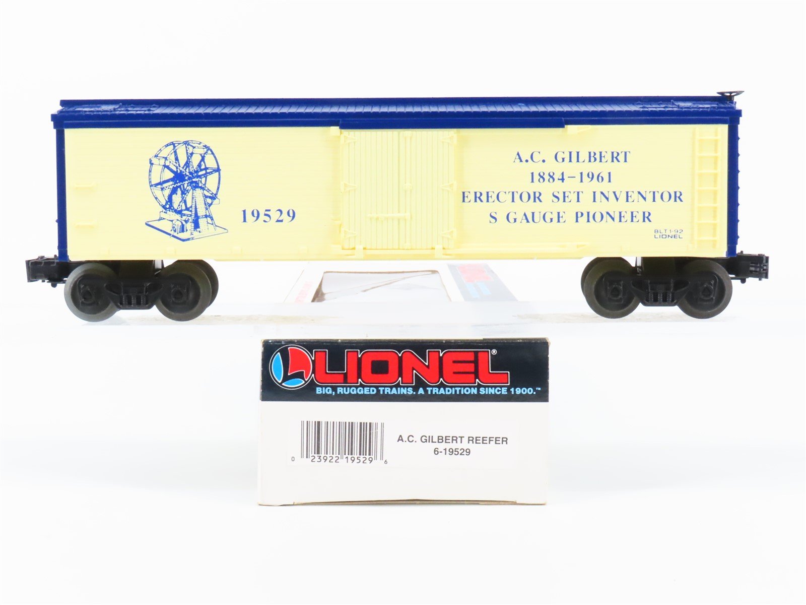 O Gauge 3-Rail Lionel 6-19529 AC Gilbert 1884-1961 Inventor Reefer #19529
