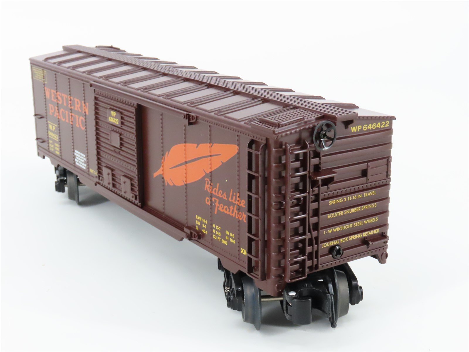O Gauge 3-Rail Aristocraft 96422A WP Western Pacific Feather Box Car #646422