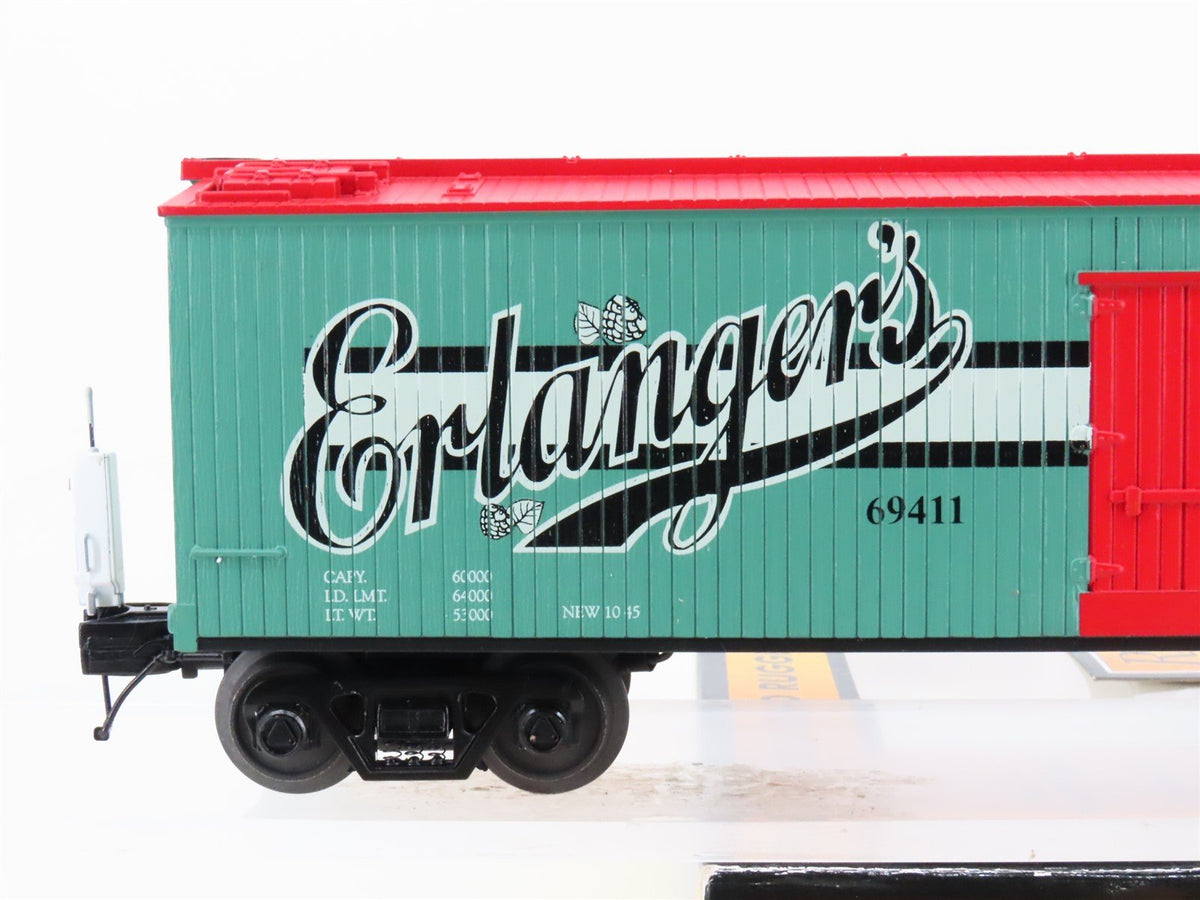 O Gauge 3-Rail MTH Rail King 30-78091 Erlanger&#39;s Beer Reefer #69411 w/ ETD