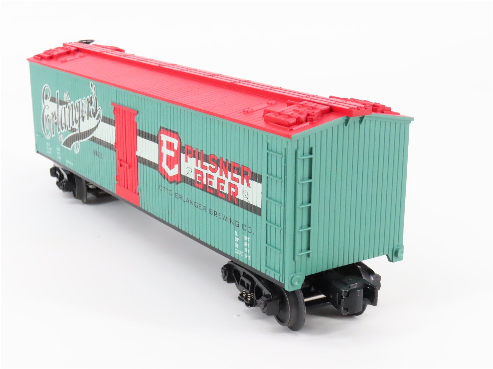 O Gauge 3-Rail MTH Rail King 30-78091 Erlanger's Beer Reefer #69411 w/ ETD