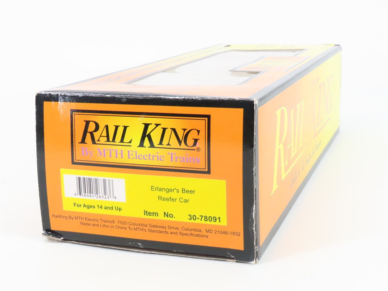 O Gauge 3-Rail MTH Rail King 30-78091 Erlanger's Beer Reefer #69411 w/ ETD