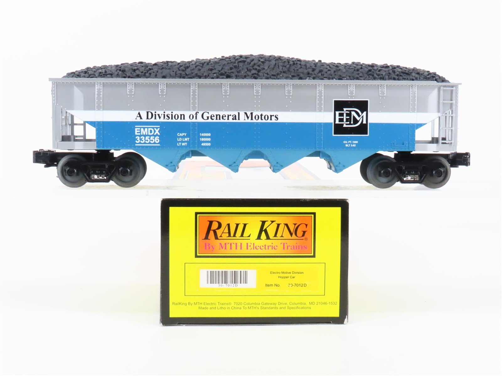 O Gauge 3-Rail MTH Rail King 30-7012D EMDX Electro Motive Division Hopper #33556