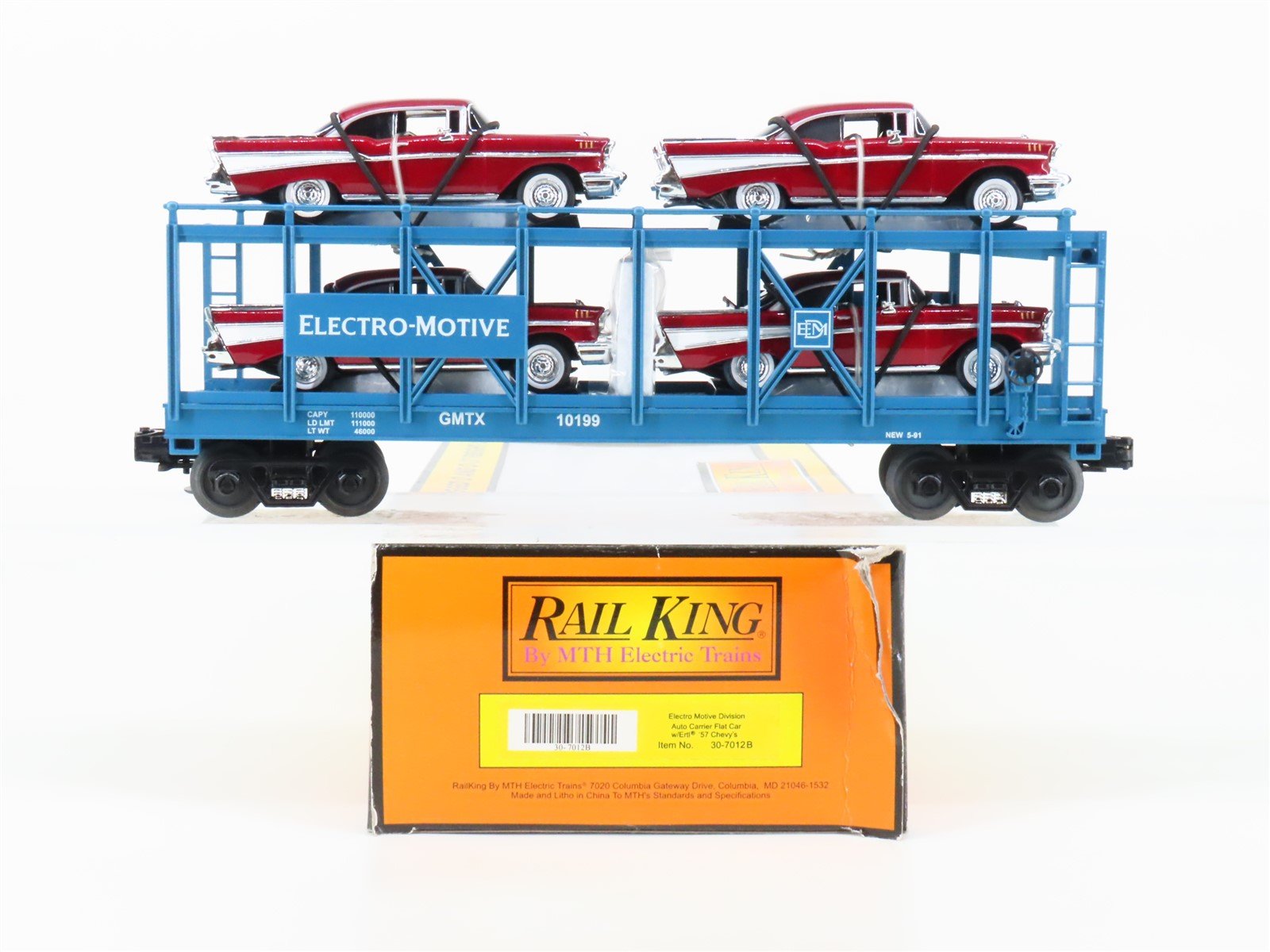 O Gauge 3-Rail MTH Rail King 30-7012B GMTX Electro-Motive Auto Carrier #1019