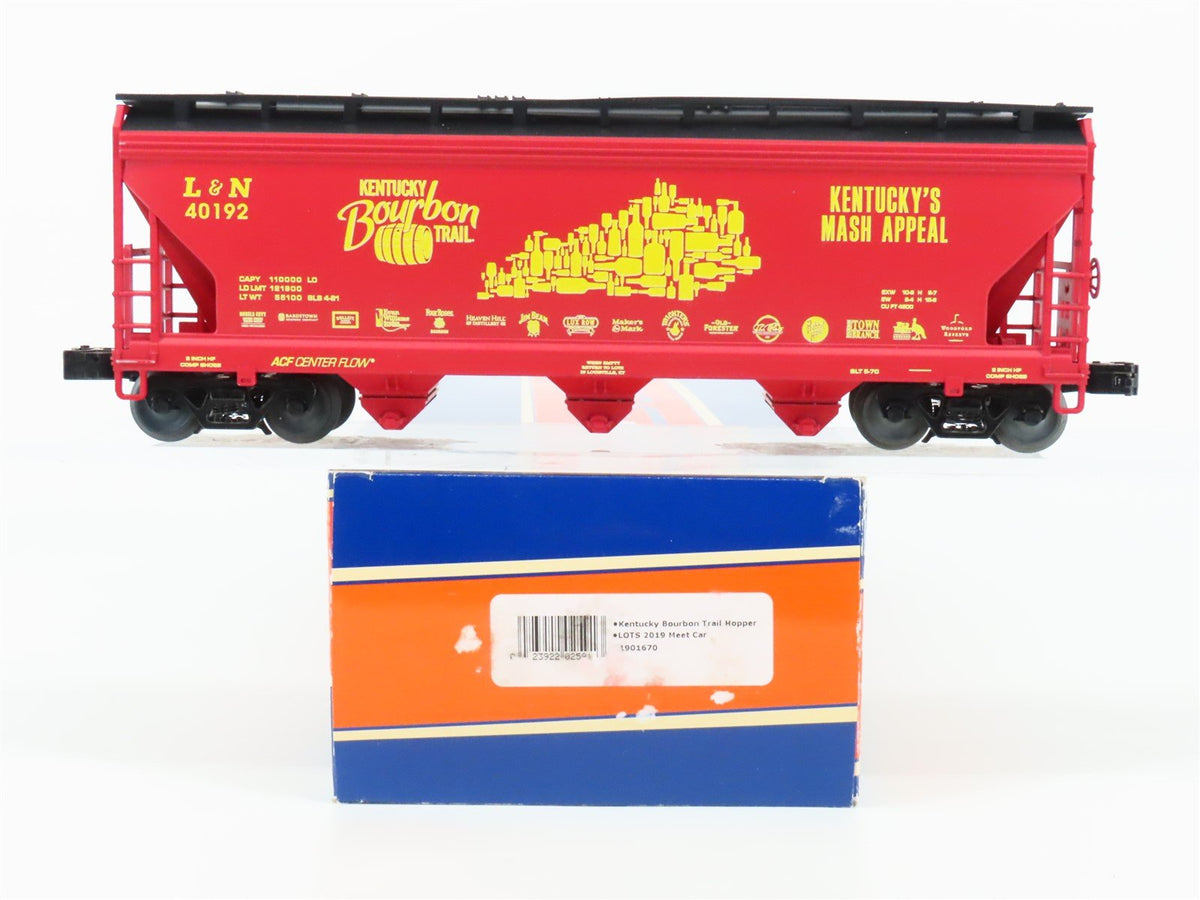 O Gauge 3-Rail Lionel Lion Scale 1901670 L&amp;N Kentucky Bourbon 3-Bay Hopper 40192