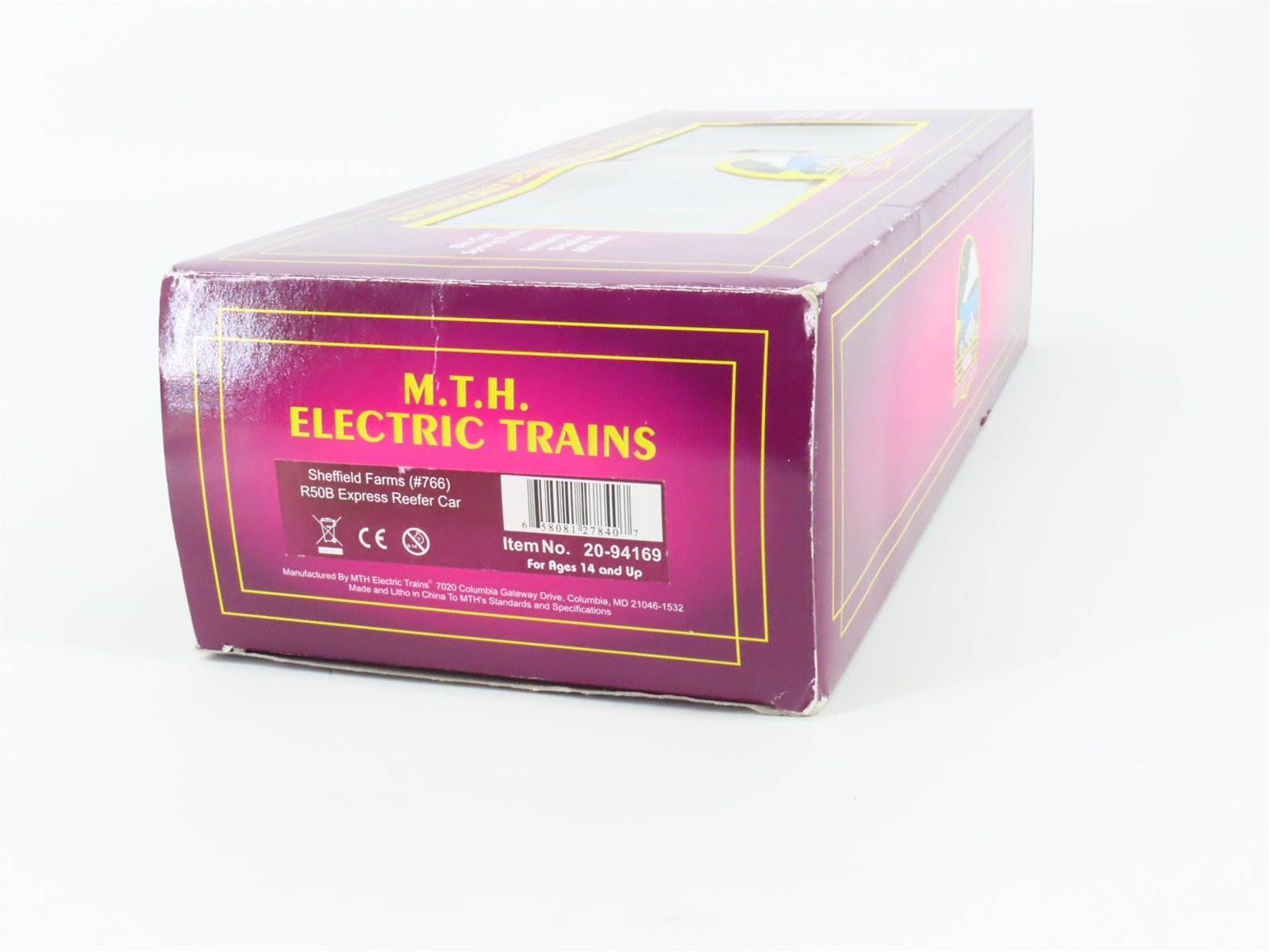 O Gauge 3-Rail MTH 20-94169 GPEX Sheffield Farms Milk Reefer #766