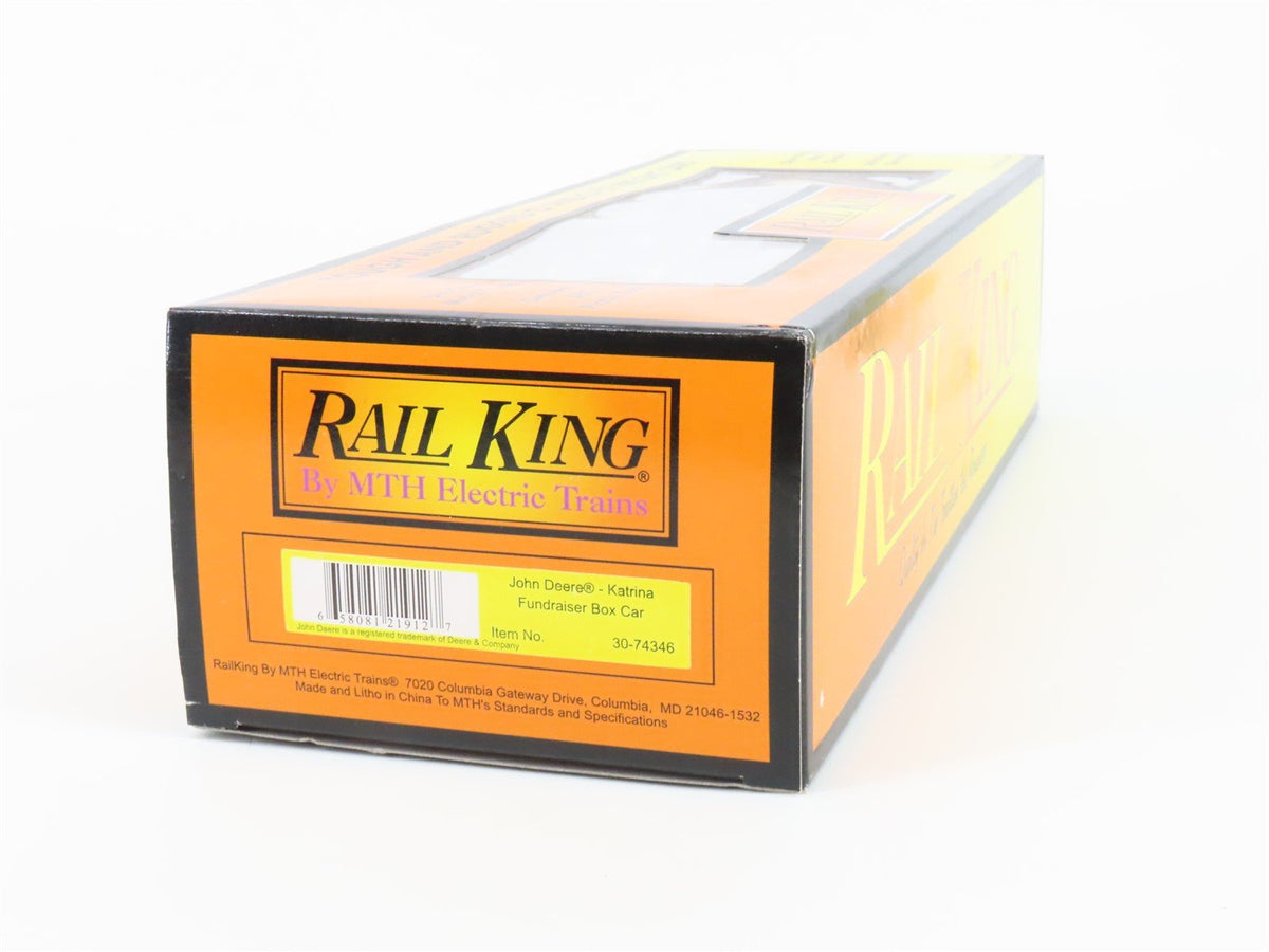 O Gauge 3-Rail MTH Rail King 30-74346 DEERE Katrina Fundraiser Box Car #0829