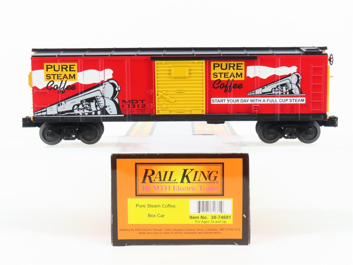 O Gauge 3-Rail MTH Rail King 30-74691 MDT Pure Steam Coffee Box Car #13312