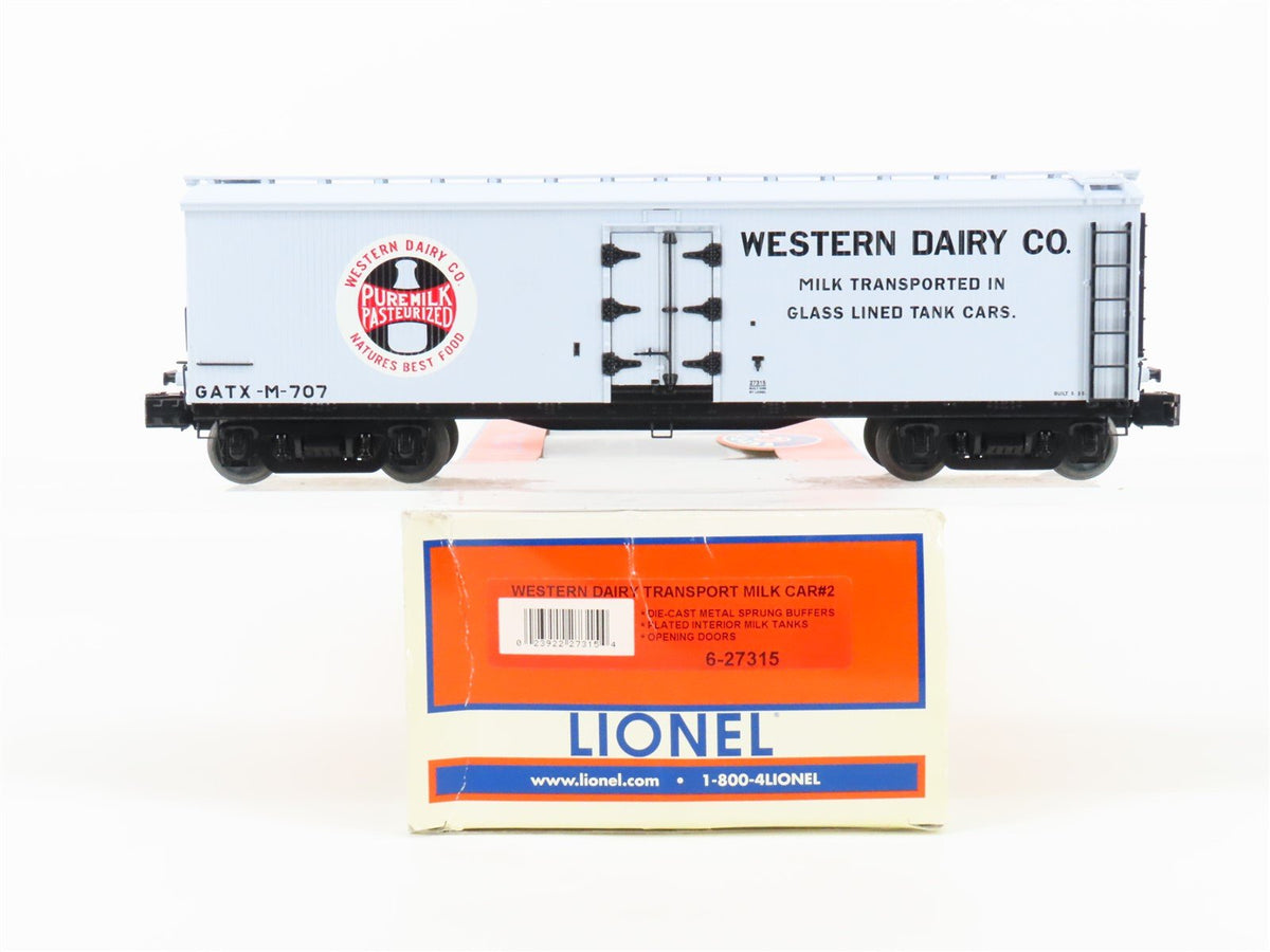 O Gauge 3-Rail Lionel 6-27315 GATX Western Dairy Transport Milk Car #707