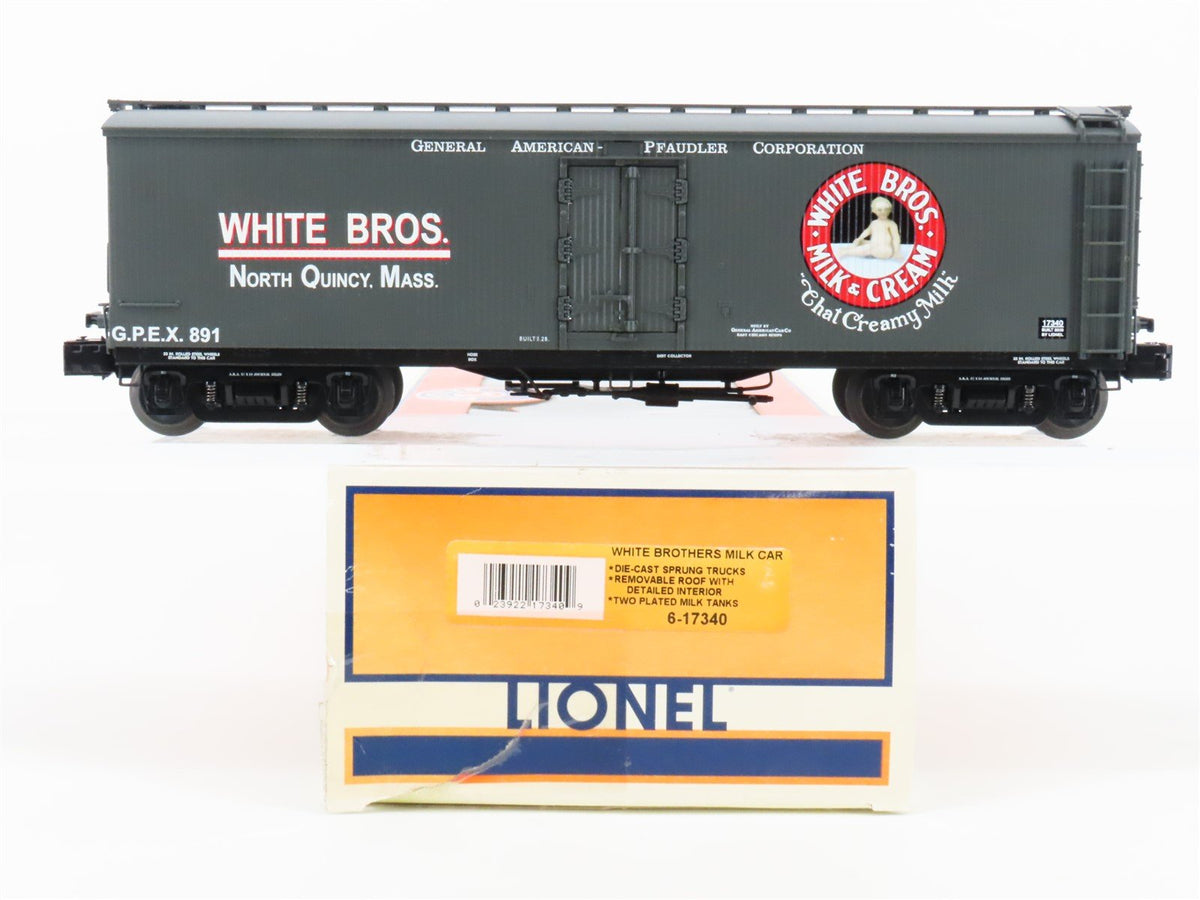 O Gauge 3-Rail Lionel 6-17340 GPEX White Brothers Milk Car #891