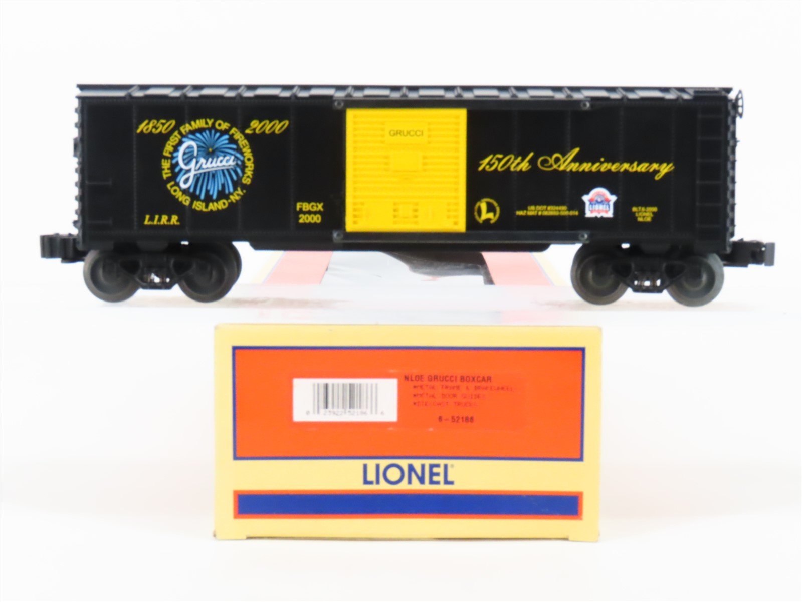 O Gauge 3-Rail Lionel 6-52186 LIRR FBGX Grucci 150th Anniversary Box Car #2000