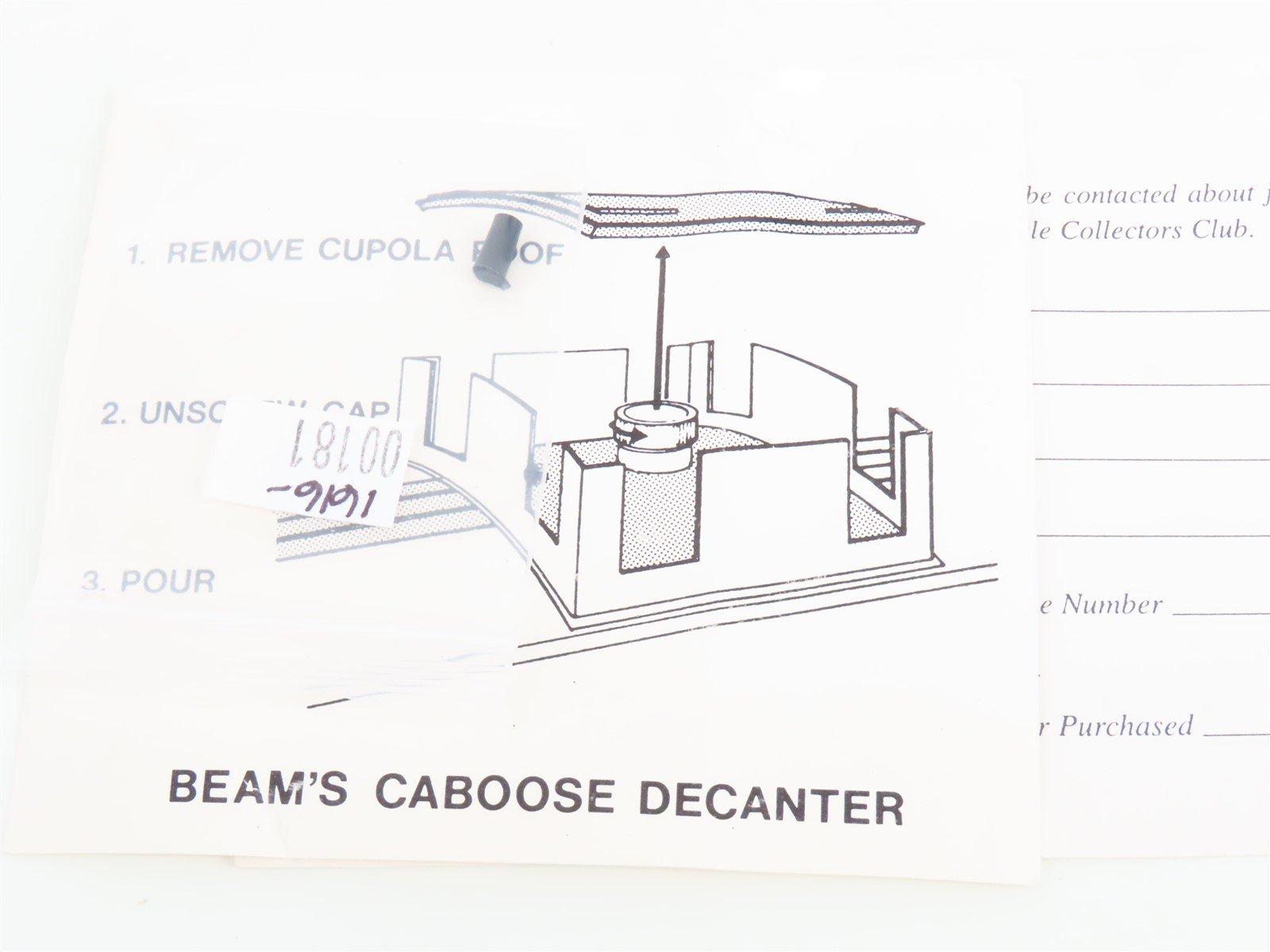 Jim Beam #KW054 W&A Confederate Gray Caboose Empty Whiskey Decanter