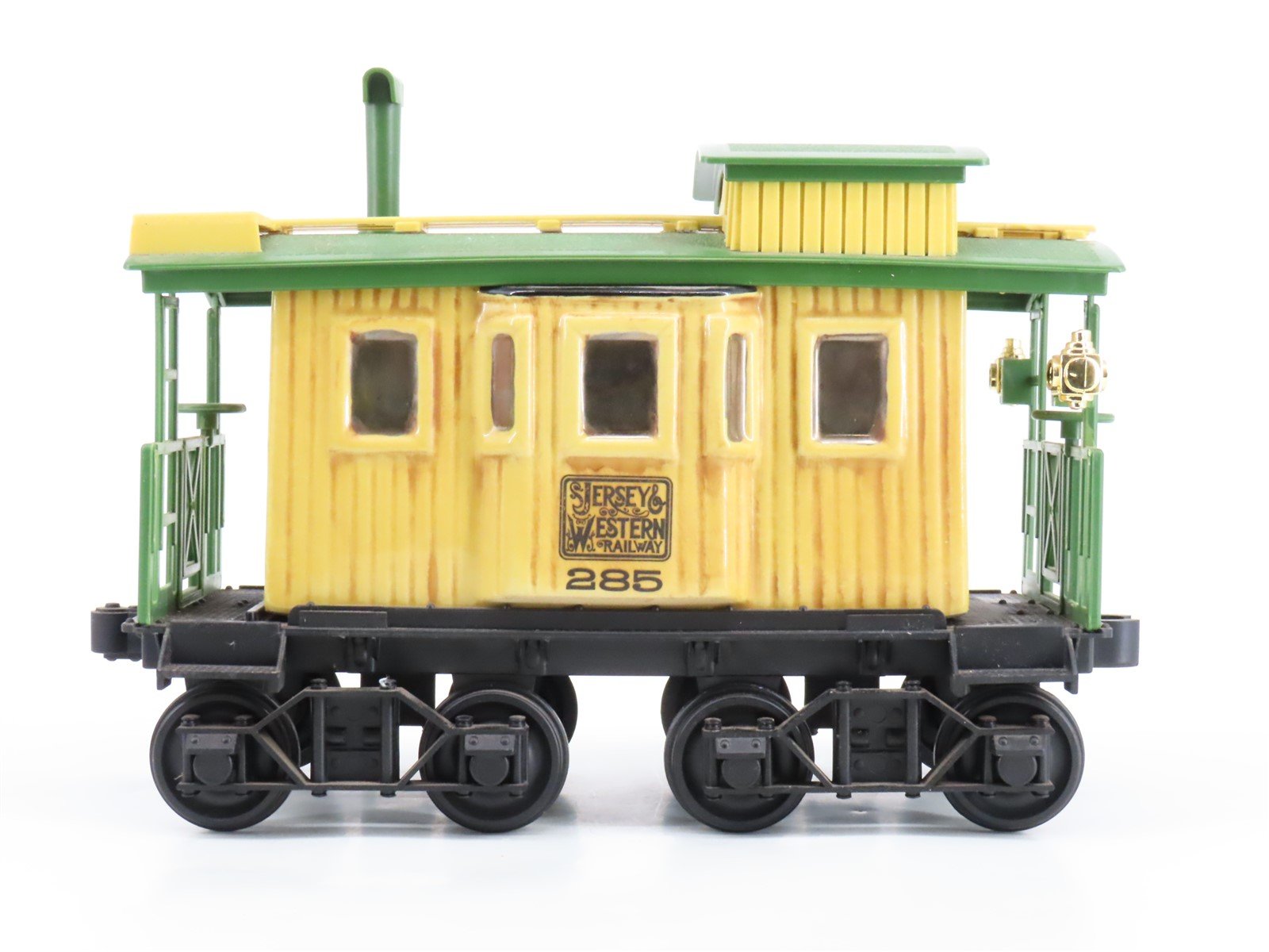 Jim Beam Jersey Western Yellow Caboose #285 Empty Whiskey Decanter