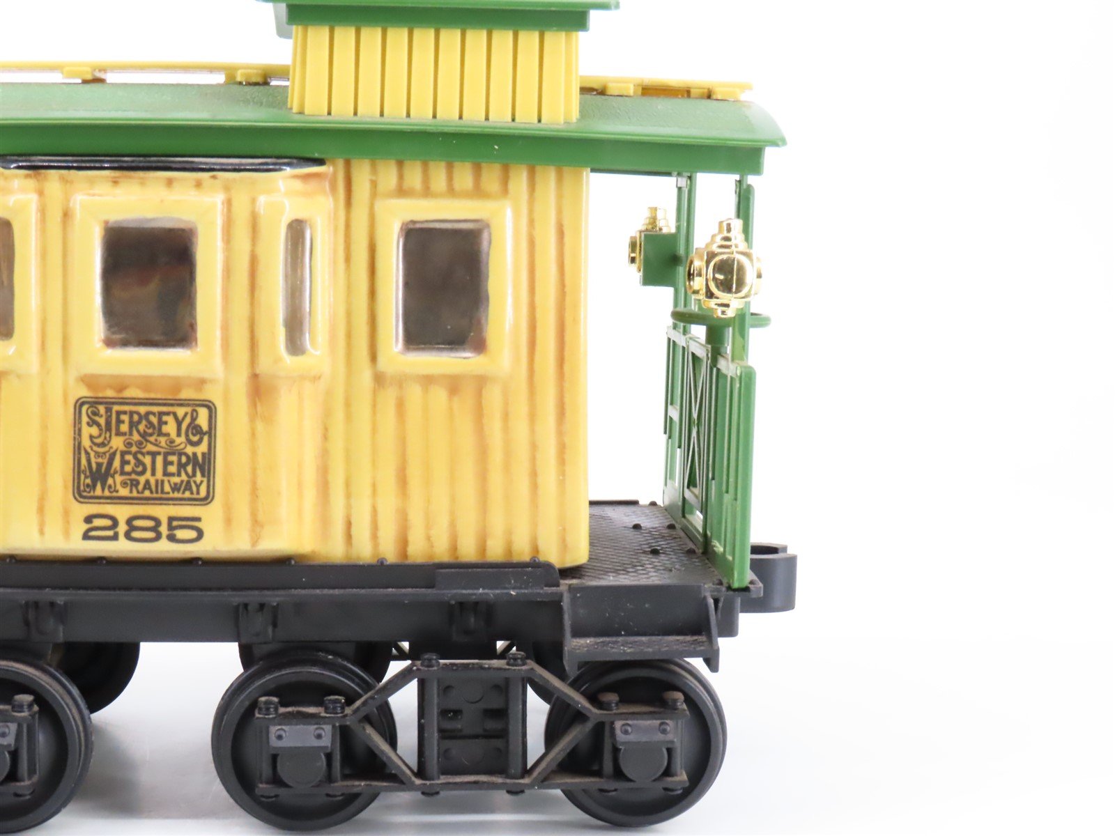 Jim Beam Jersey Western Yellow Caboose #285 Empty Whiskey Decanter