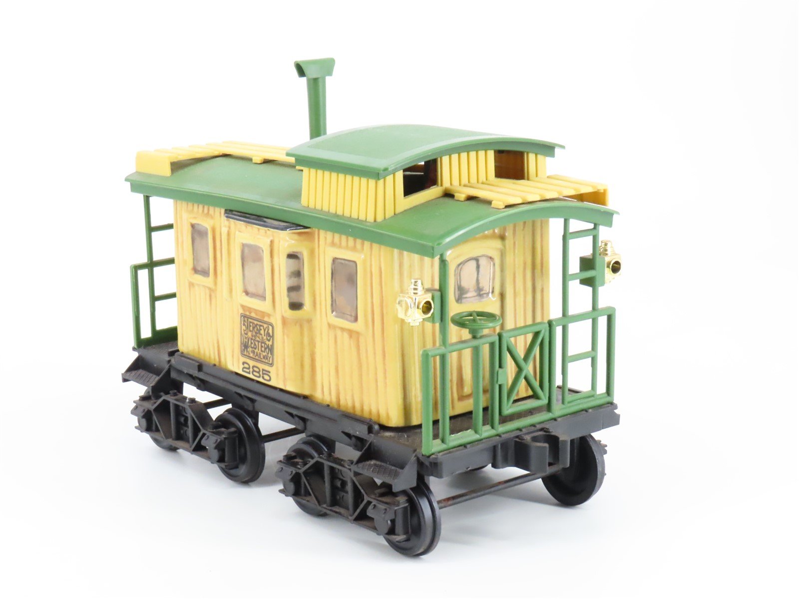 Jim Beam Jersey Western Yellow Caboose #285 Empty Whiskey Decanter