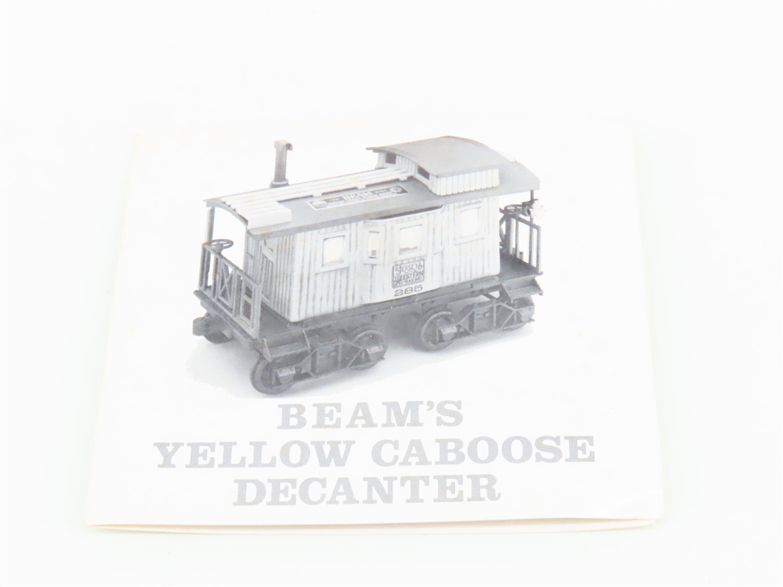 Jim Beam Jersey Western Yellow Caboose #285 Empty Whiskey Decanter