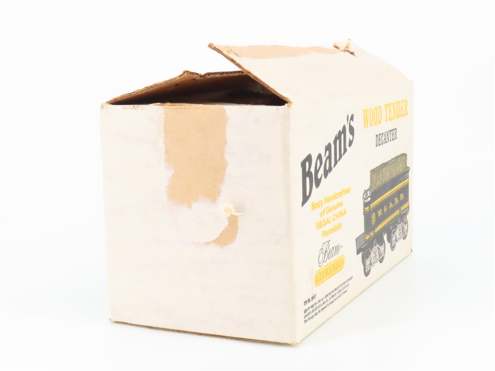Jim Beam #JW-067 W&A Western and Atlantic Wood Tender #3 Empty Whiskey Decanter