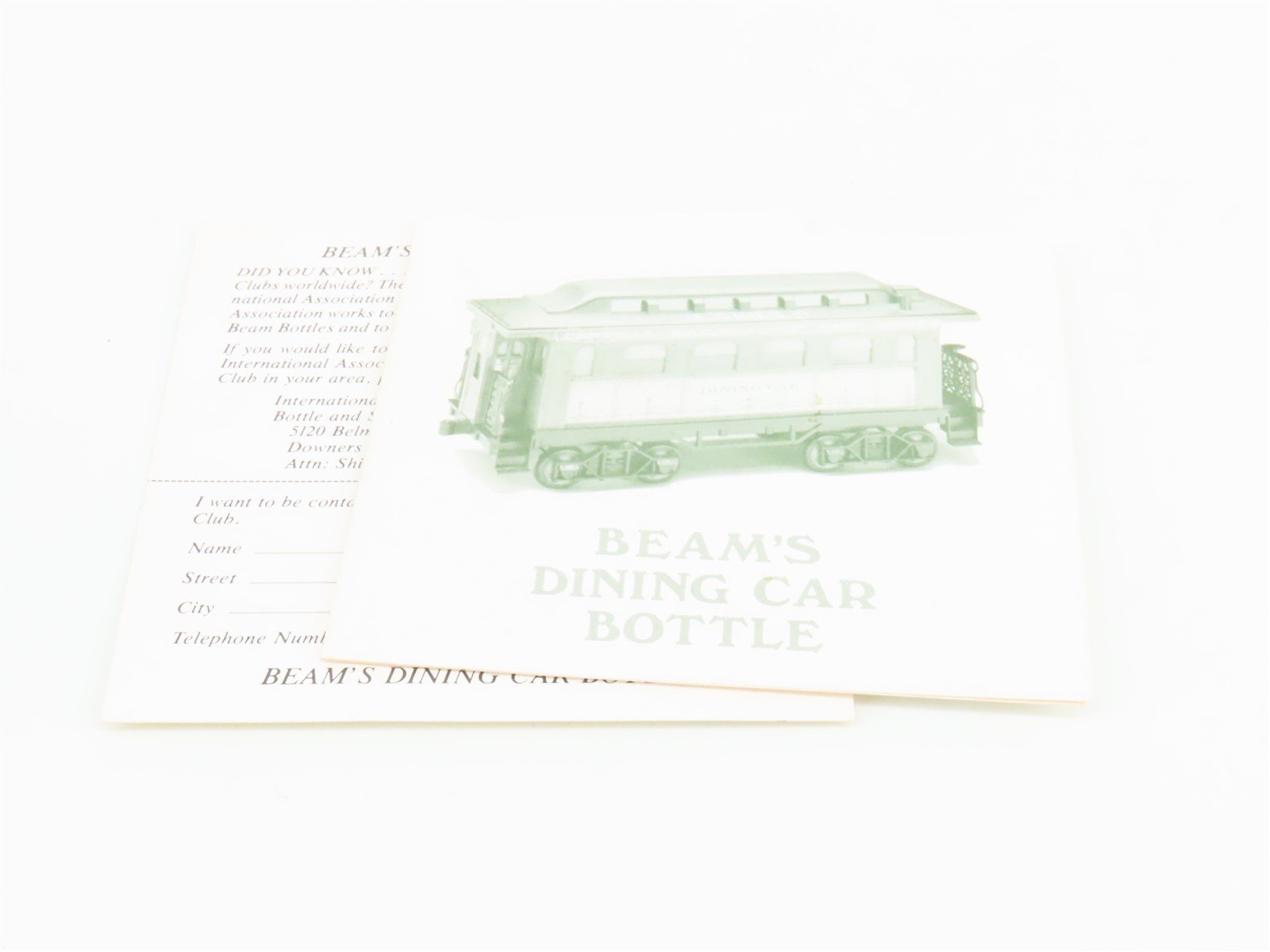 Jim Beam CNJ Central Railroad of New Jersey Dining Car Empty Whiskey Decanter