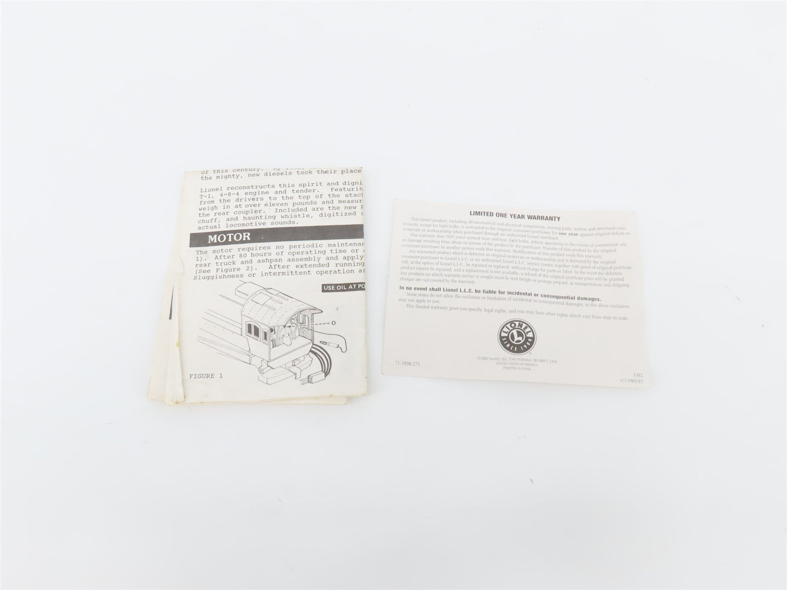 O Gauge 3-Rail Lionel 6-18006 RDG Reading T-1 4-8-4 Steam Loco #2100 wSound