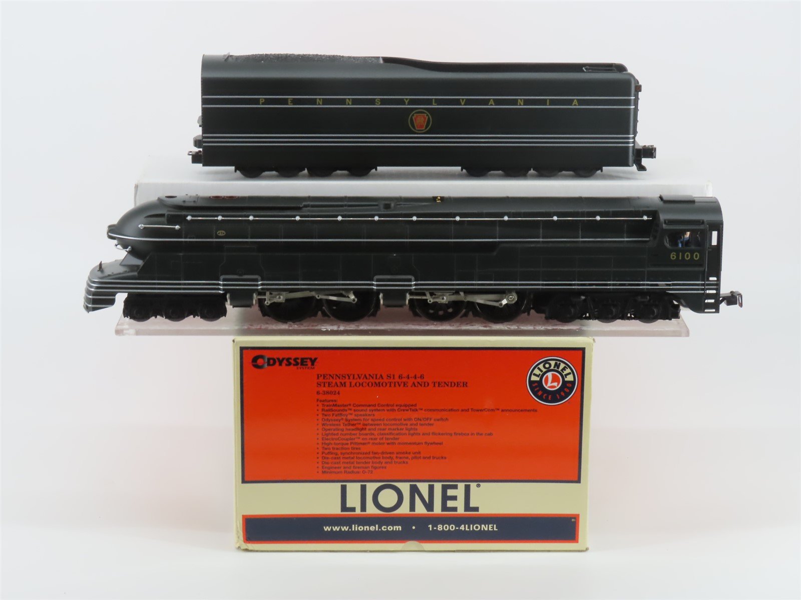 O 3-Rail Lionel 6-38024 PRR Pennsylvania S1 6-8-6 Steam Turbine #100 wTMCC