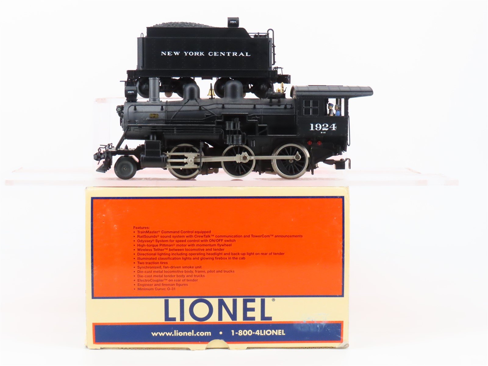 O Gauge 3-Rail Lionel 6-38088 NYC New York Central 2-6-0 Steam #1924 wSound