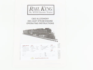 O Gauge 3-Rail MTH C&O Chesapeake & Ohio 2-6-6-6 Steam #1604 wSound & Smoke