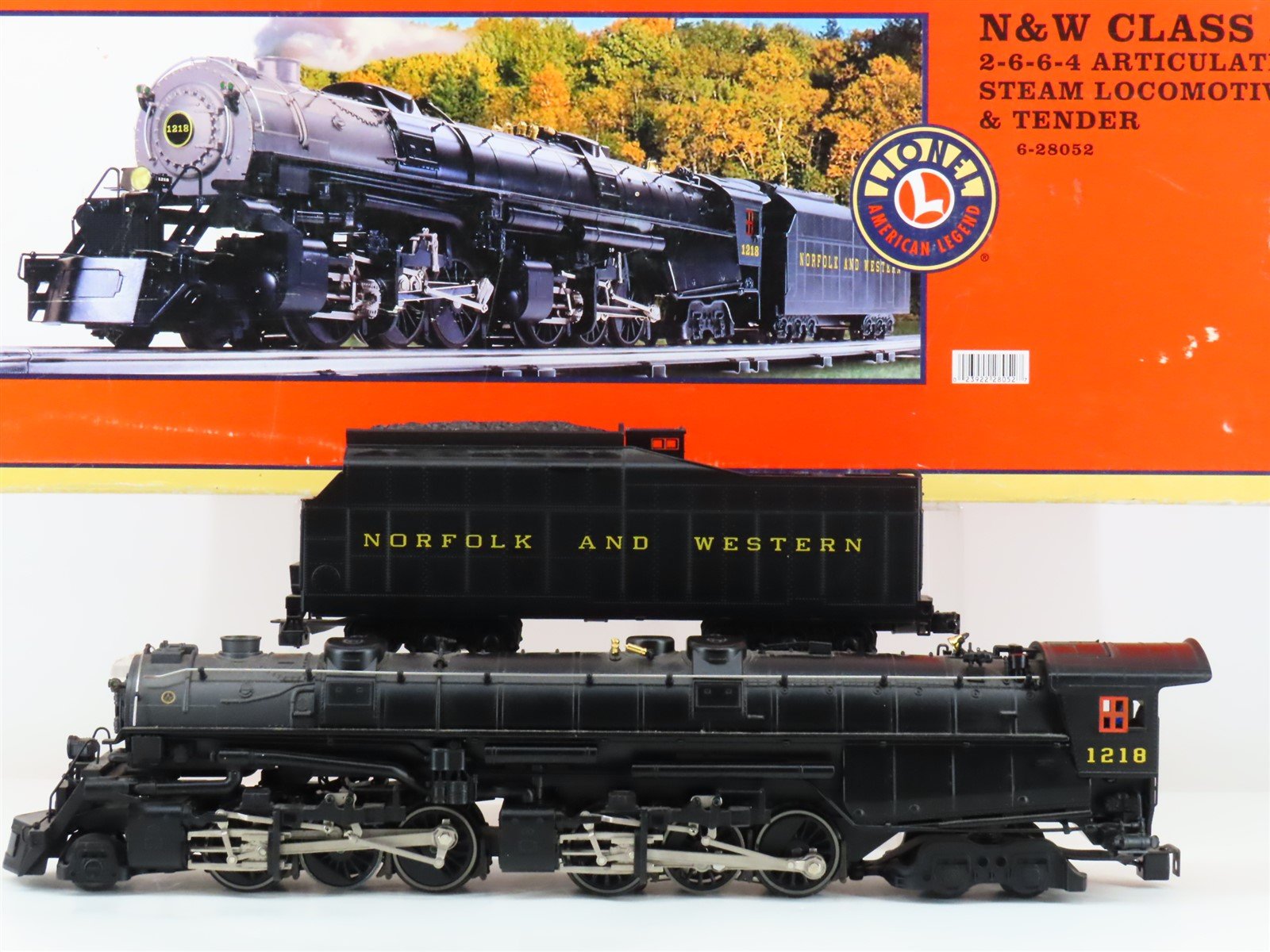O Gauge 3-Rail Lionel 6-28052 N&W Norfolk & Western 2-6-6-4 Steam #1218 wSound