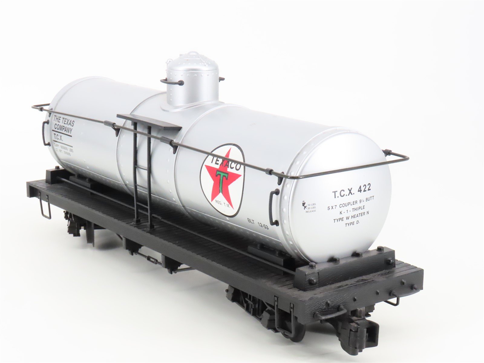 G Scale Bachmann Big Haulers TCX Texaco Single Dome Tank Car #422