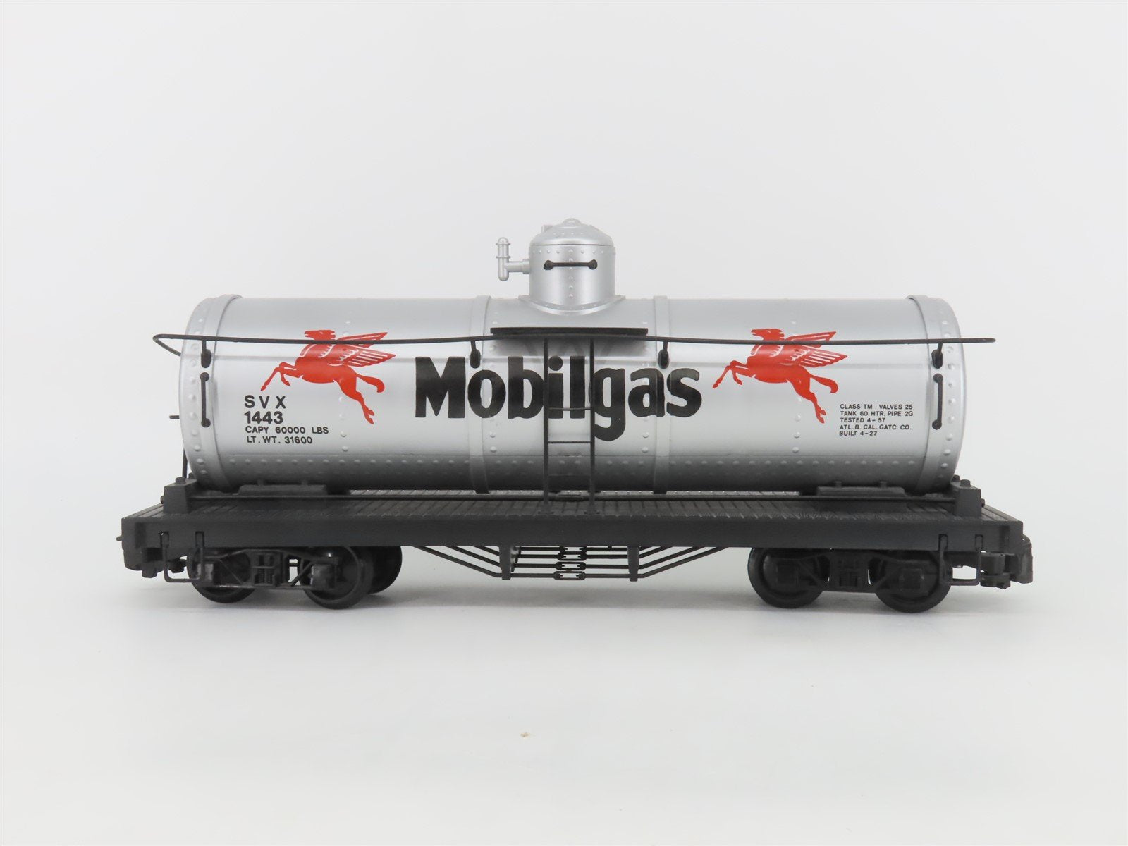 G Scale Bachmann Big Hauler SVX Mobilgas Single Dome Tank Car #1443