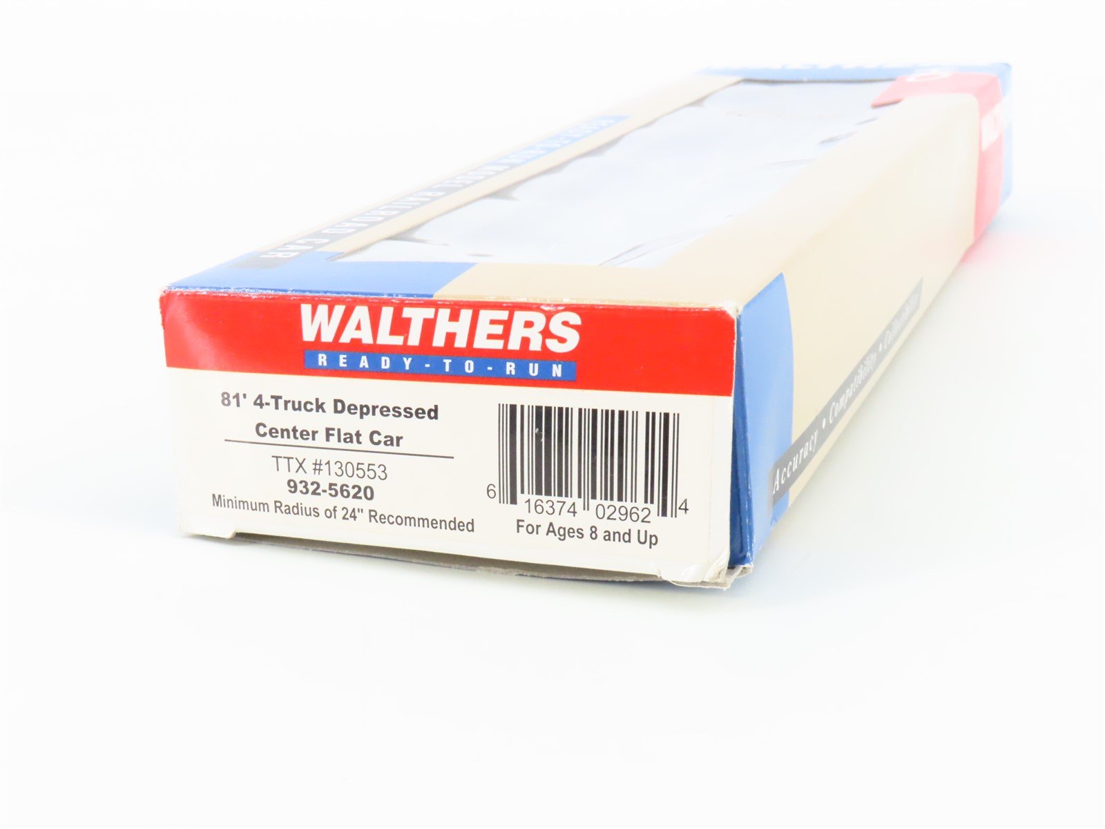 HO Walthers 932-5620 QTTX Trailer Train 81' Depressed Center Flat Car #130553