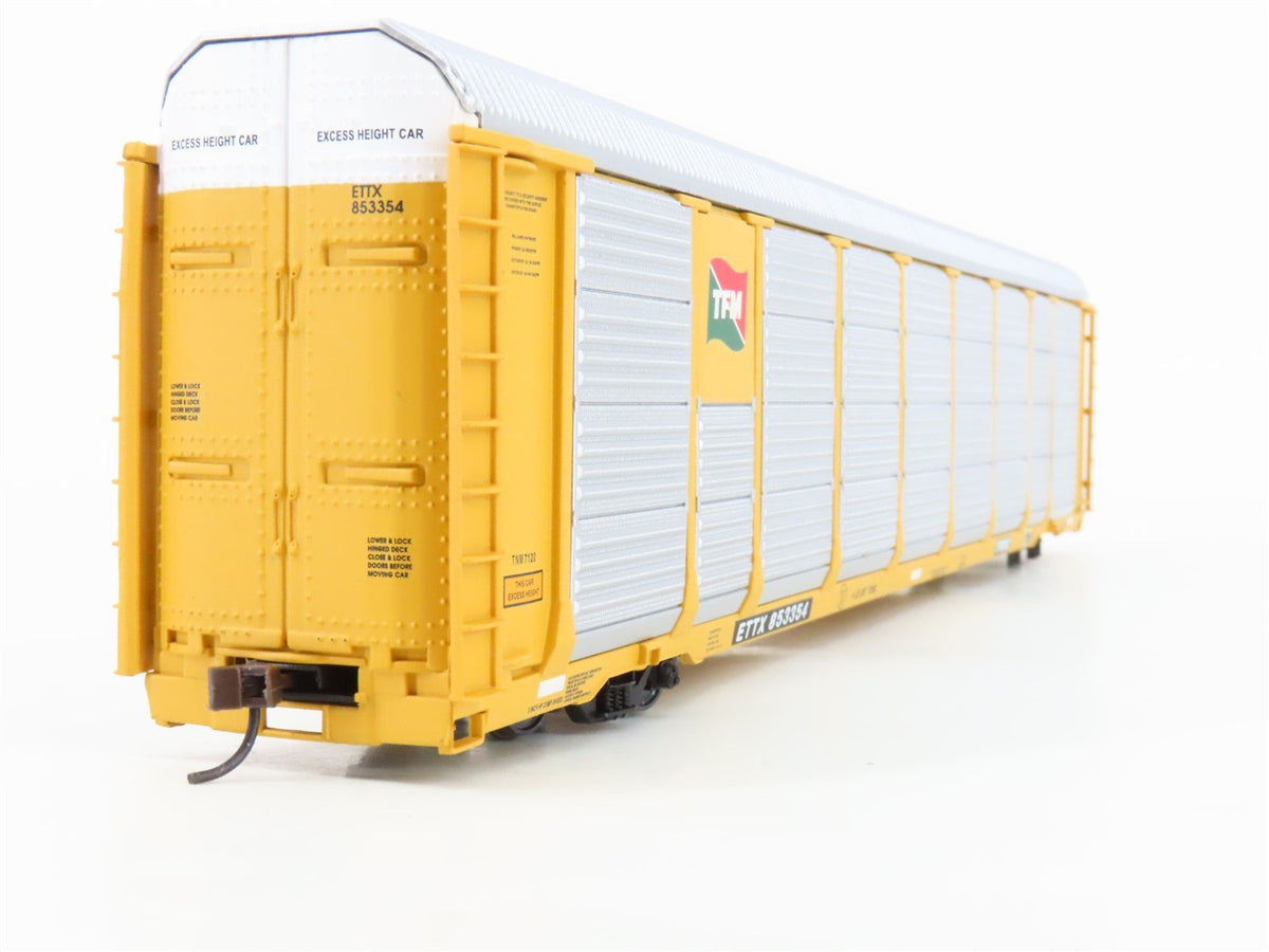 HO Walthers 932-4866 TFM ETTX Trailer Train 89&#39; Tri-Level Auto Carrier #853354