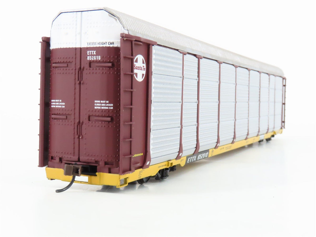 HO Scale Walthers 932-4851 ASTF ETTX Santa Fe 89&#39; Tri-Level Auto Carrier #852018
