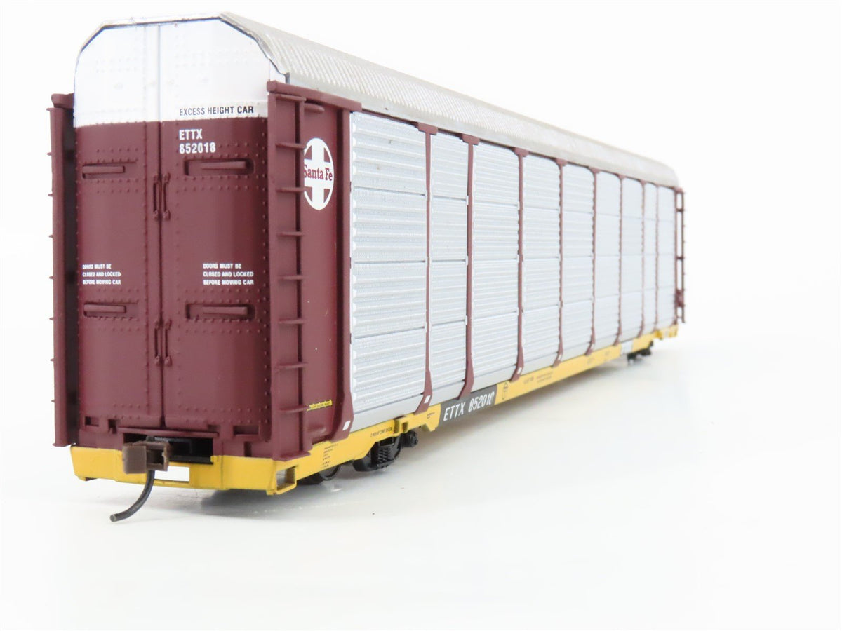 HO Scale Walthers 932-4851 ASTF ETTX Santa Fe 89&#39; Tri-Level Auto Carrier #852018